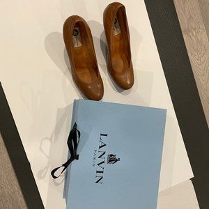 Made in Italy - Lanvin soft calfskin leather wedge Shoes EU40 or US9
